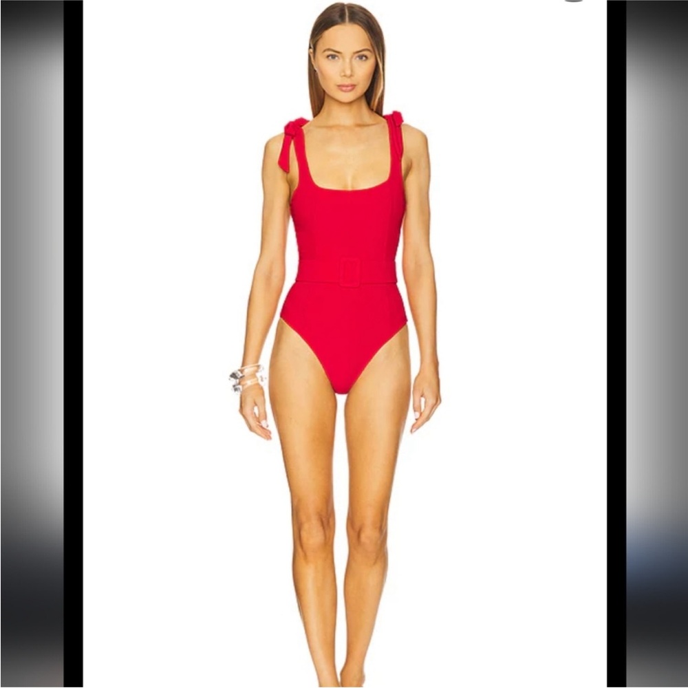 Beach Riot Sydney One Piece Swimsuit, Red, no belt sz Med